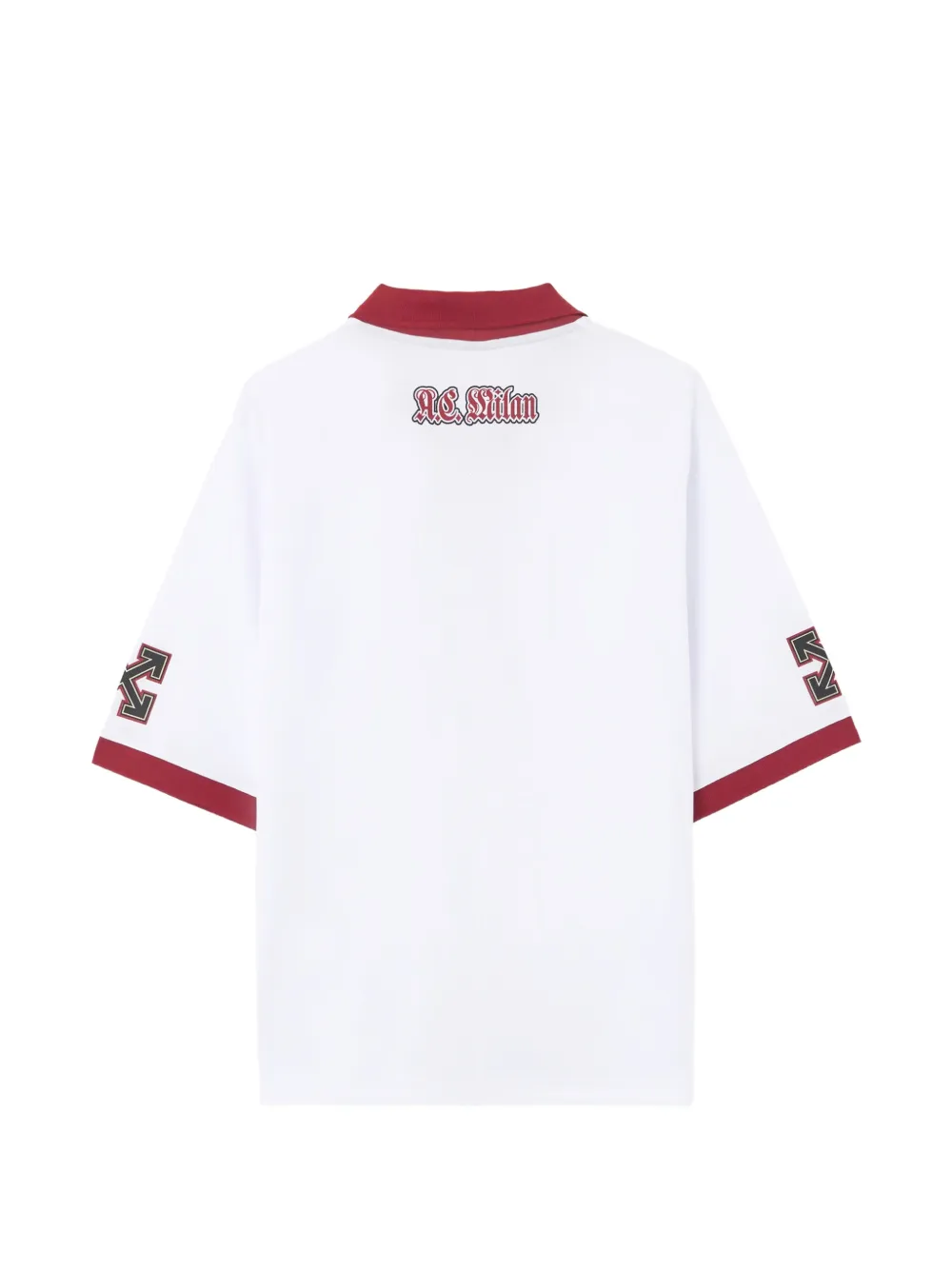 Off-White x AC Milan T-shirt met polokraag Wit