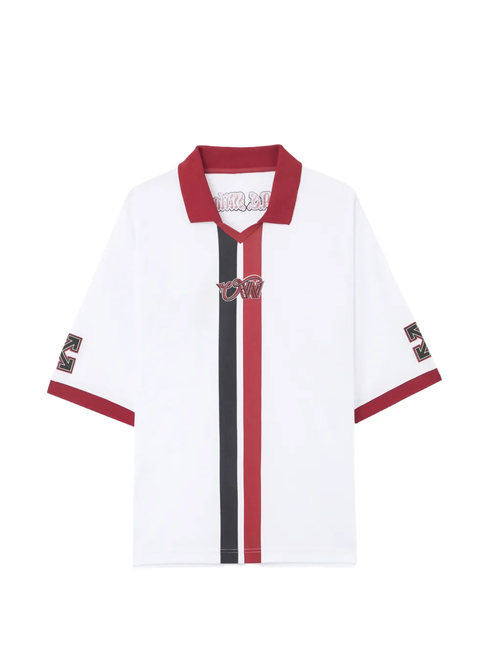 Off-White x AC Milan polo-collar T-shirt - Weiß