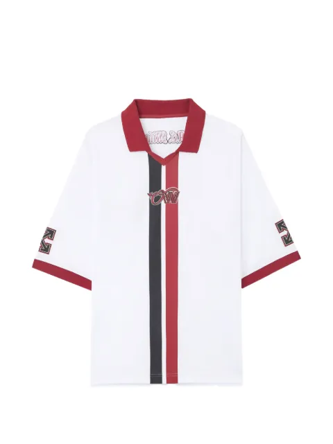 Off-White x AC Milan polo-collar T-shirt