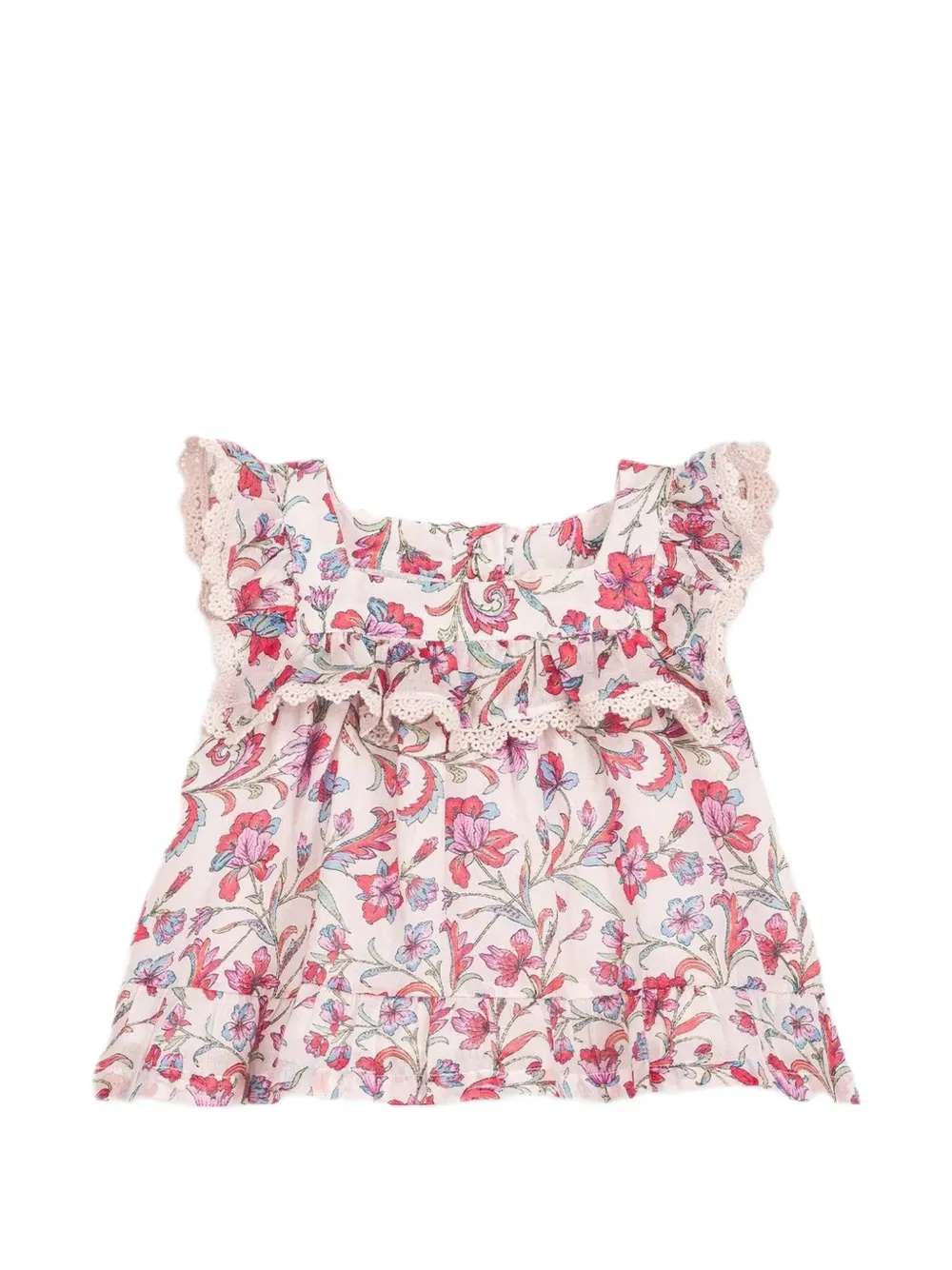 LOUISE MISHA KIDS Inessa floral-print blouse - Toni neutri