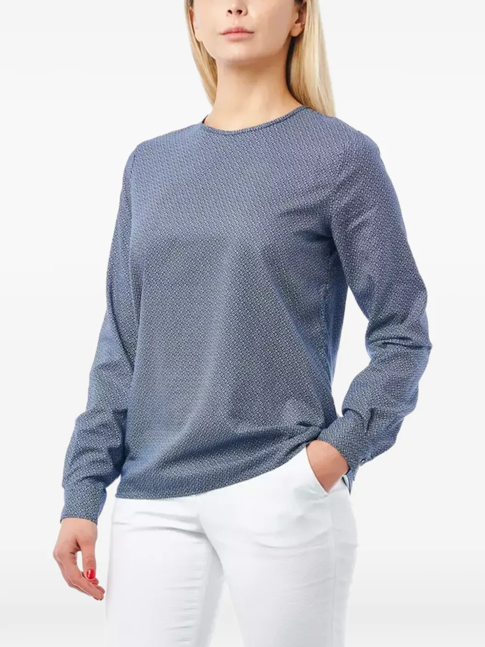 Bagutta geometric-pattern blouse