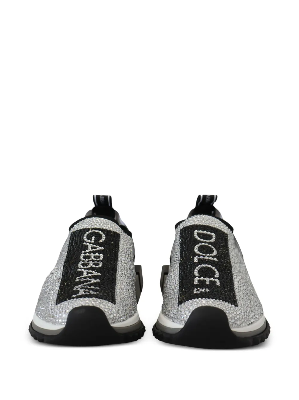 Dolce & Gabbana Portofino crystal-embellished sneakers Zilver