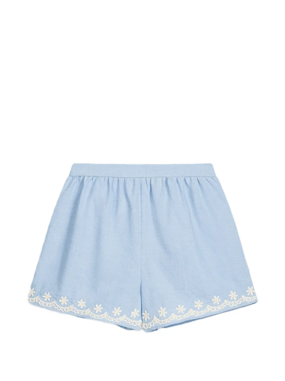 LOUISE MISHA KIDS embroidered gauze shorts - Blu