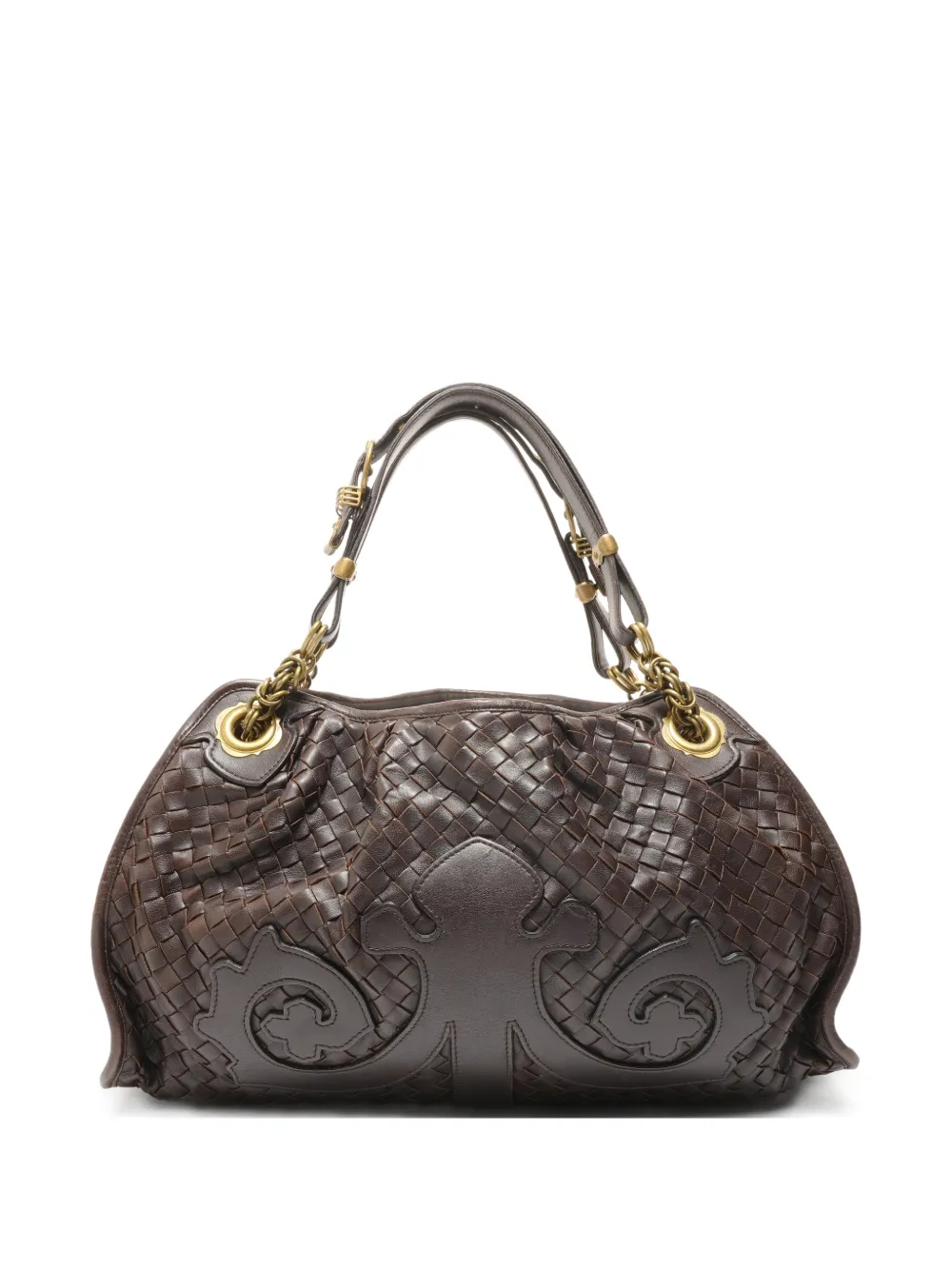 Bottega Veneta Pre-Owned 2000-2010s Intrecciato leather shoulder bag - Marrone