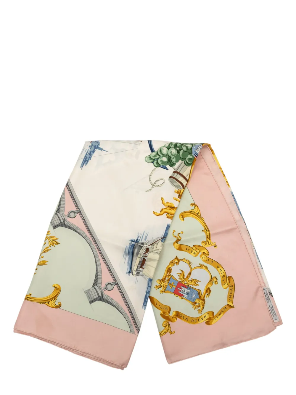 Hermès Pre-Owned 20th Century Bordeaux Porte Oceane Silk Scarf 90 scarves - Rosa