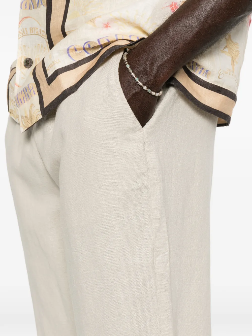 Les Deux Broek met elastische taille Beige