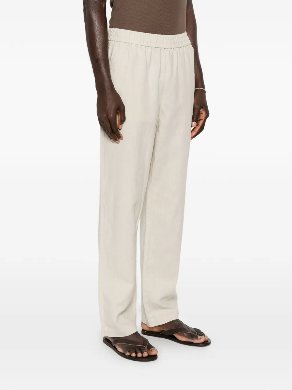Les Deux Broek met elastische taille Beige