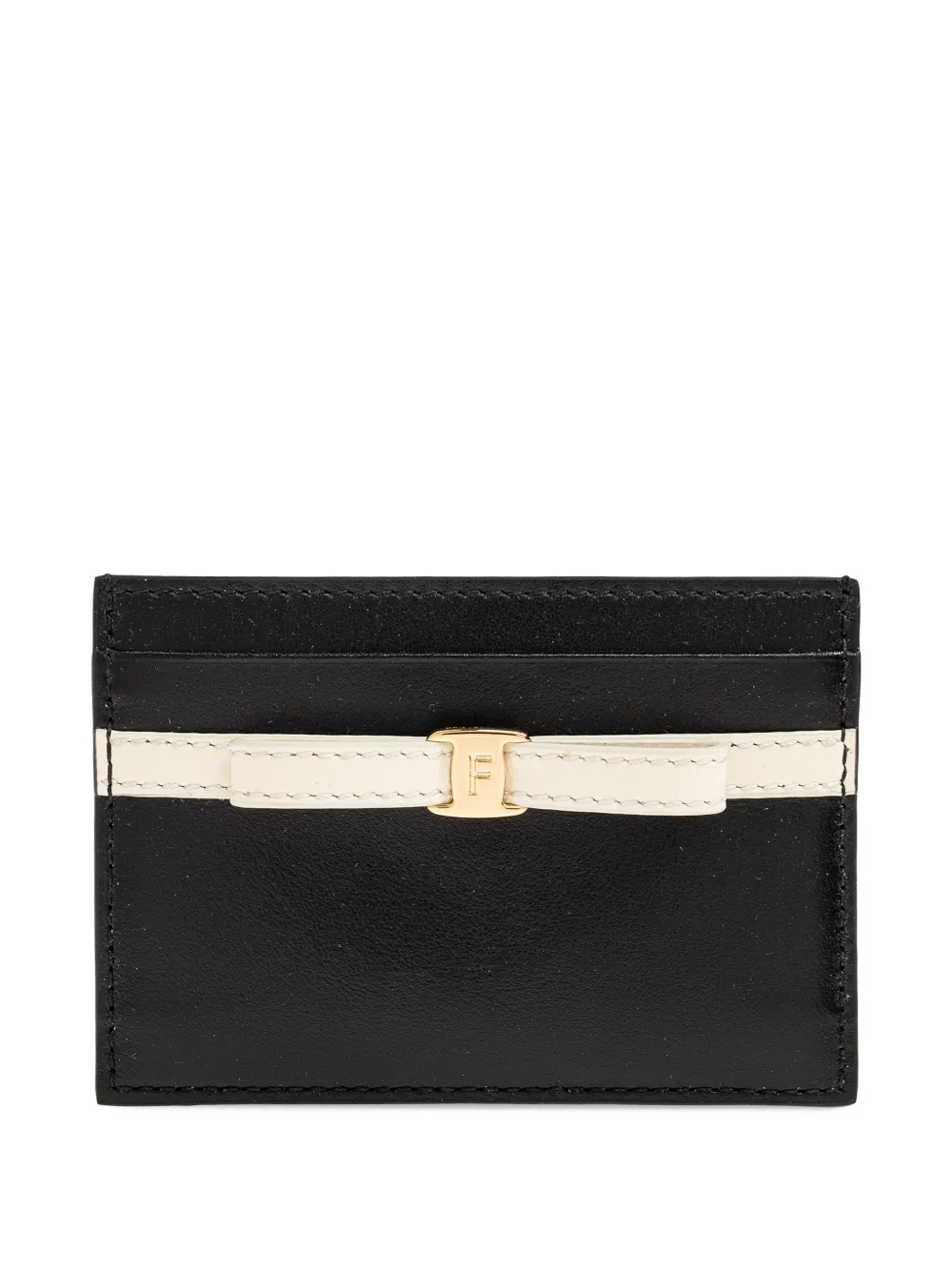 Ferragamo bow-detail card holder - Nero