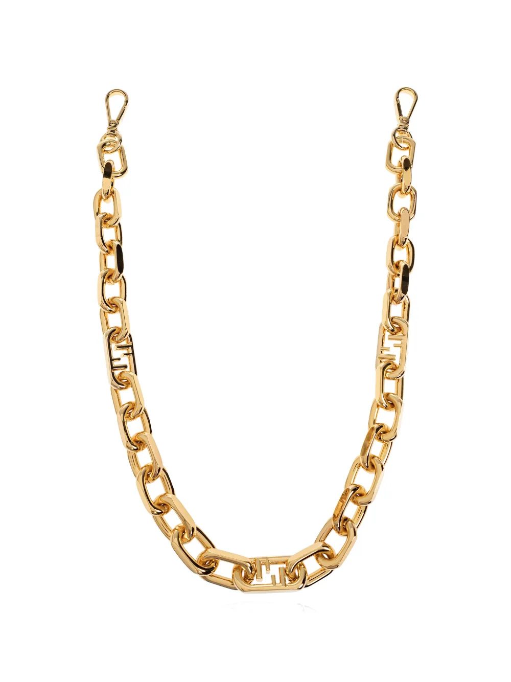 FENDI Strap You FF logo-link bag strap - Gold