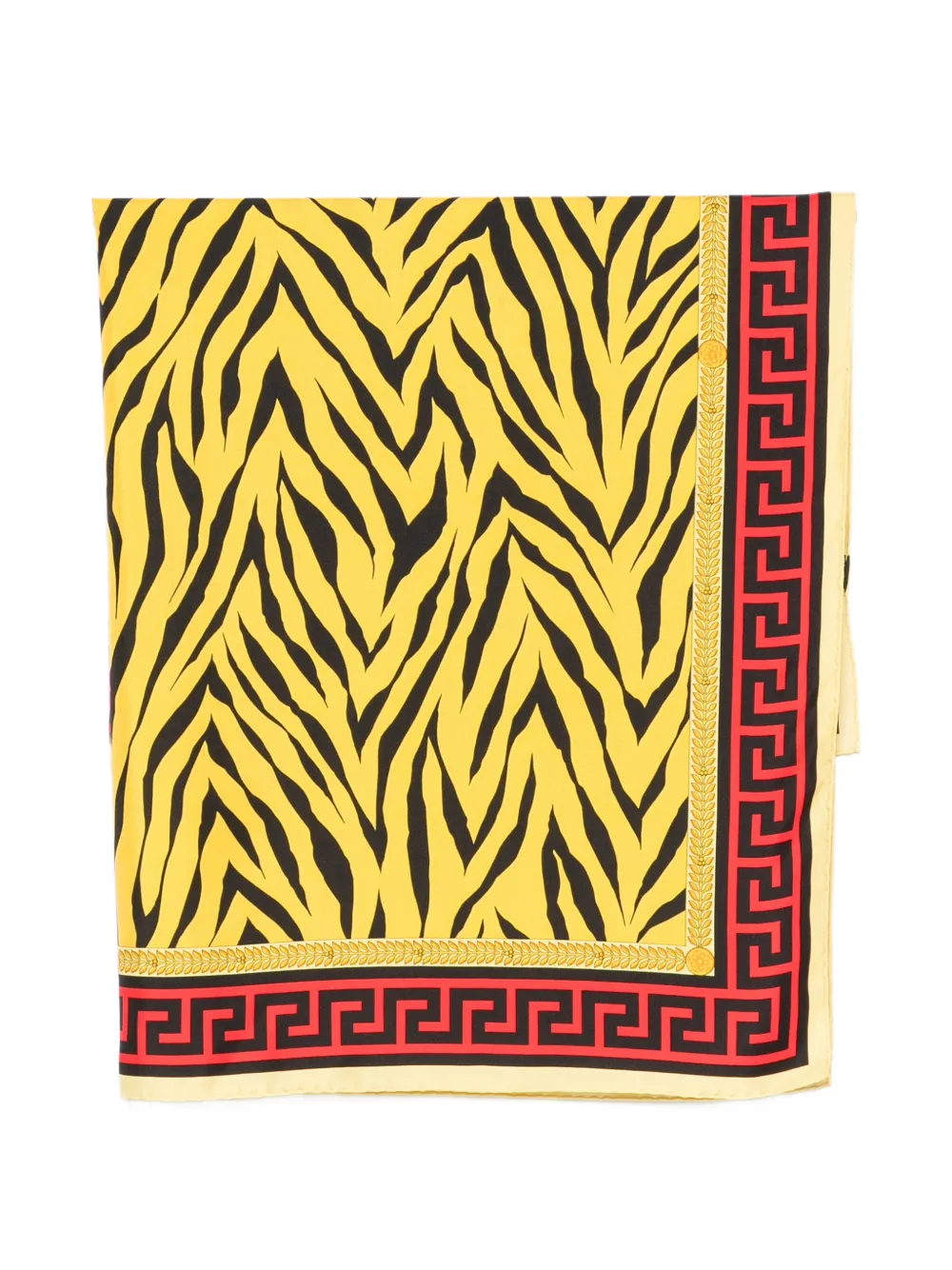 Versace Pre-Owned 1990s zebra-print Greca scarf - Gelb