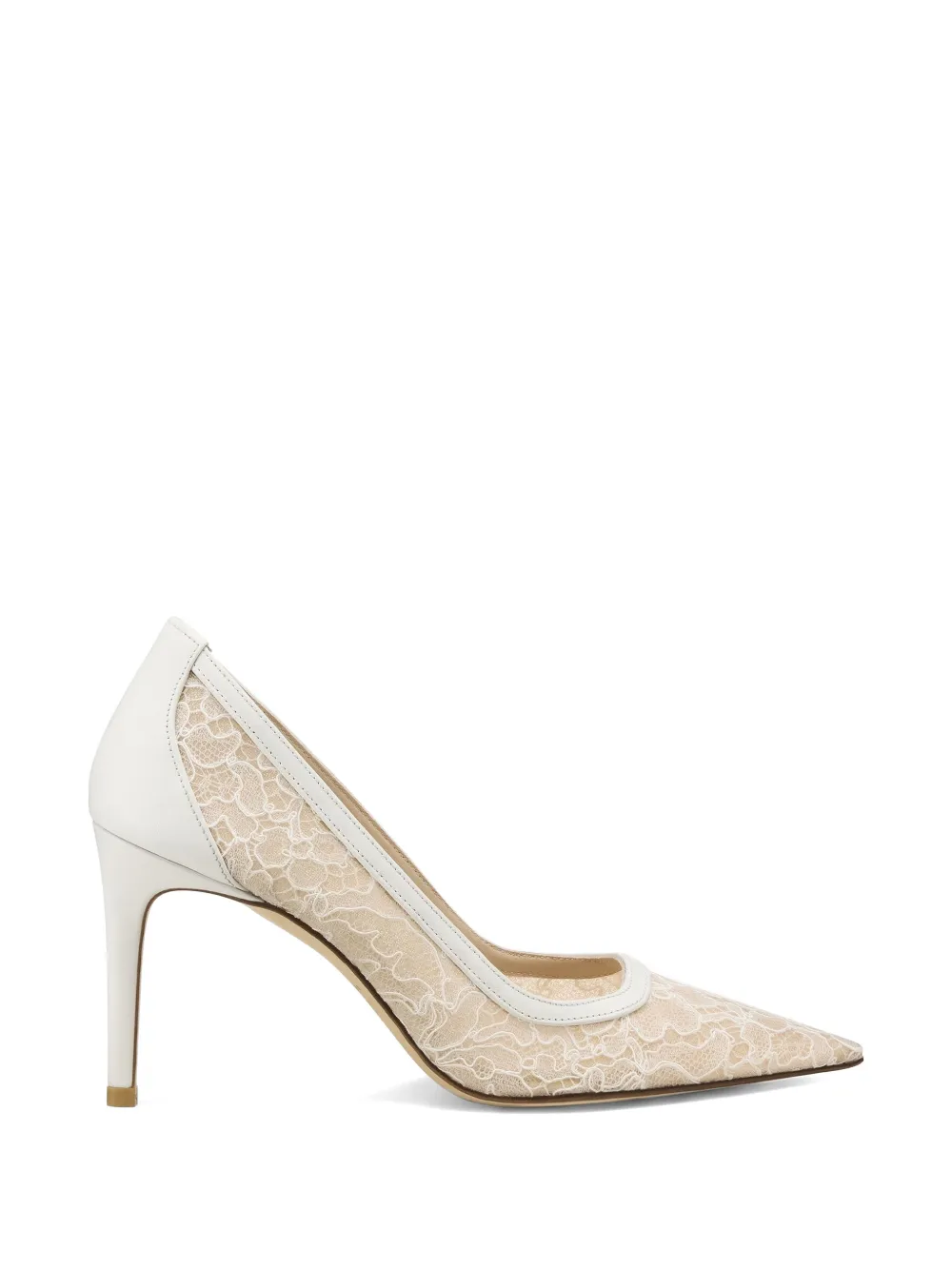 Stuart Weitzman Stuart Power floral-lace pumps - Nude