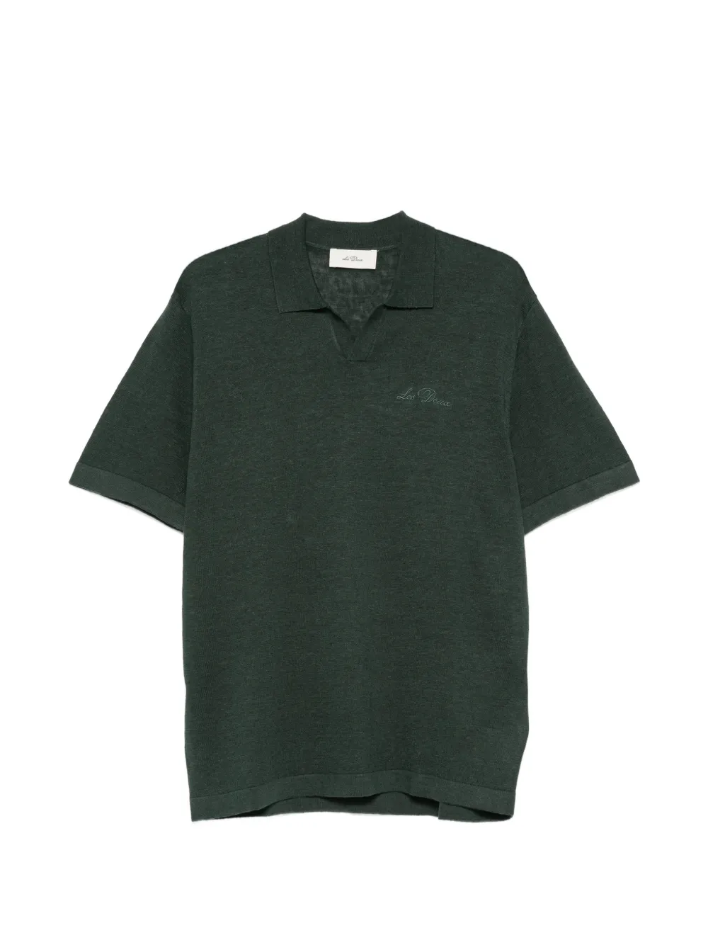Les Deux logo-embroidered knit T-shirt - Verde