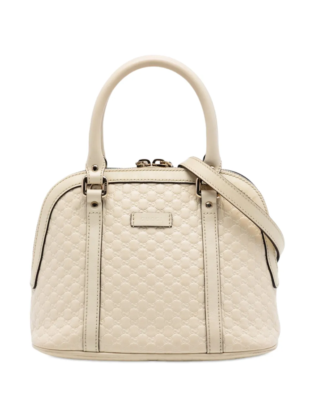 Gucci Pre-Owned 2016-2026 Mini Microguccissima Dome satchel - Bianco