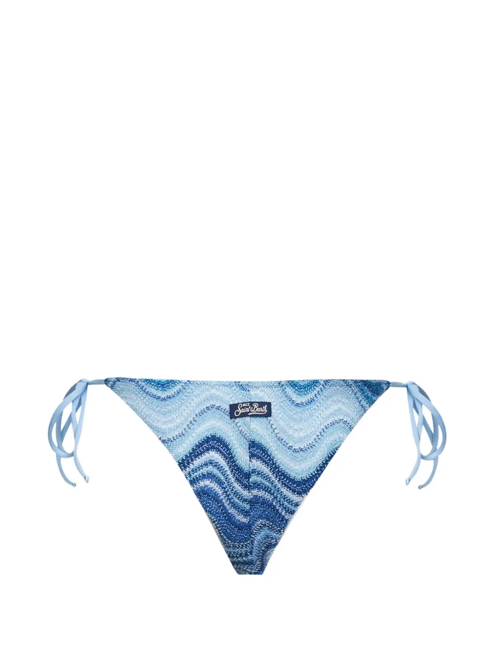 MC2 Saint Barth Marielle bikinislip met golvend patroon Blauw