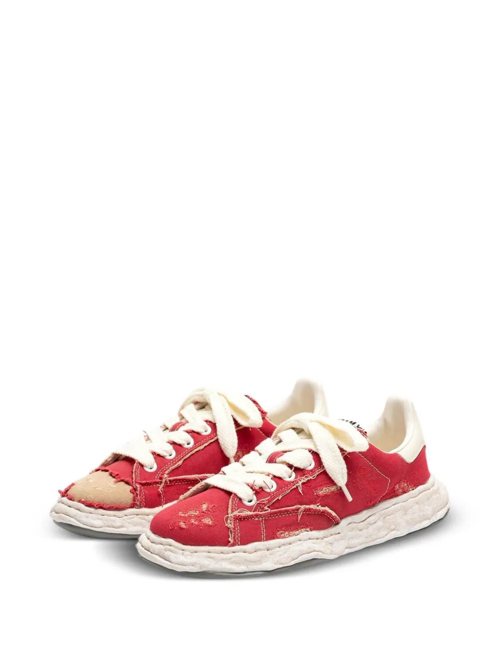 Maison MIHARA YASUHIRO Charles overdyed sneakers Rood