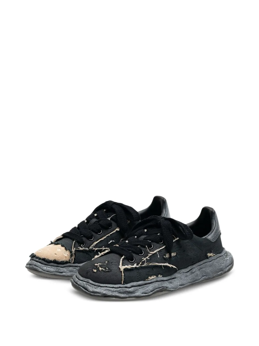 Maison MIHARA YASUHIRO Charles geverfde sneakers Zwart
