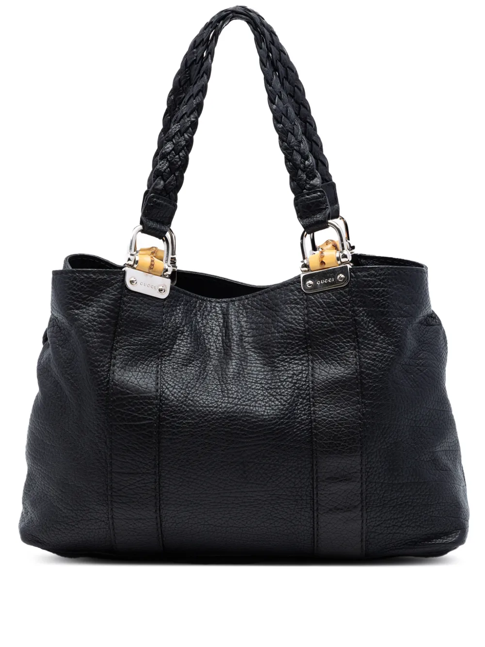 Gucci Pre-Owned 2016-2026 Leather Bamboo Libeccio tote bag - Nero