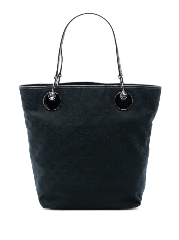 Gucci Pre-owned 2000-2015 Large GG Canvas Eclipse Tote Bag in Black