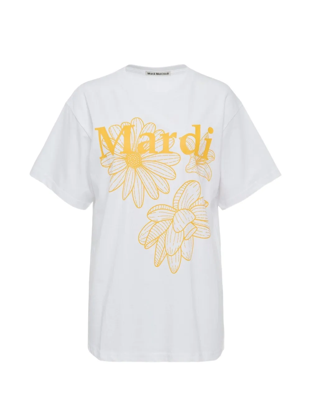 Mardi Mercredi Triple Flower T-shirt | White | FARFETCH HK
