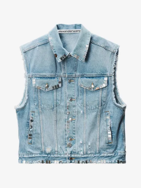 Alexander Wang oversize vest med slitageeffekt