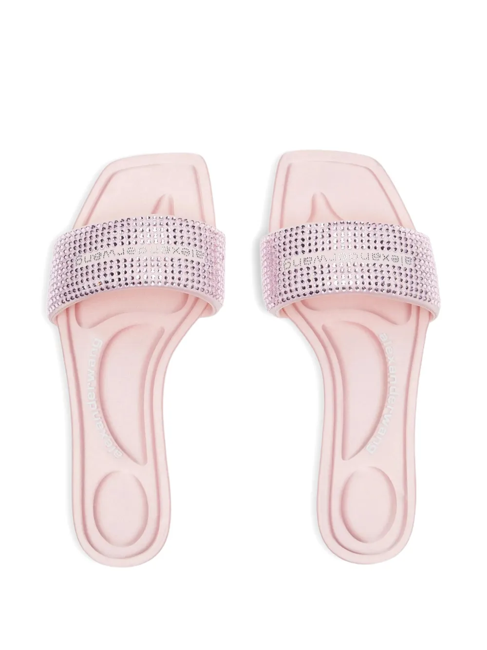 Alexander Wang VY crystal-embellished slides Roze