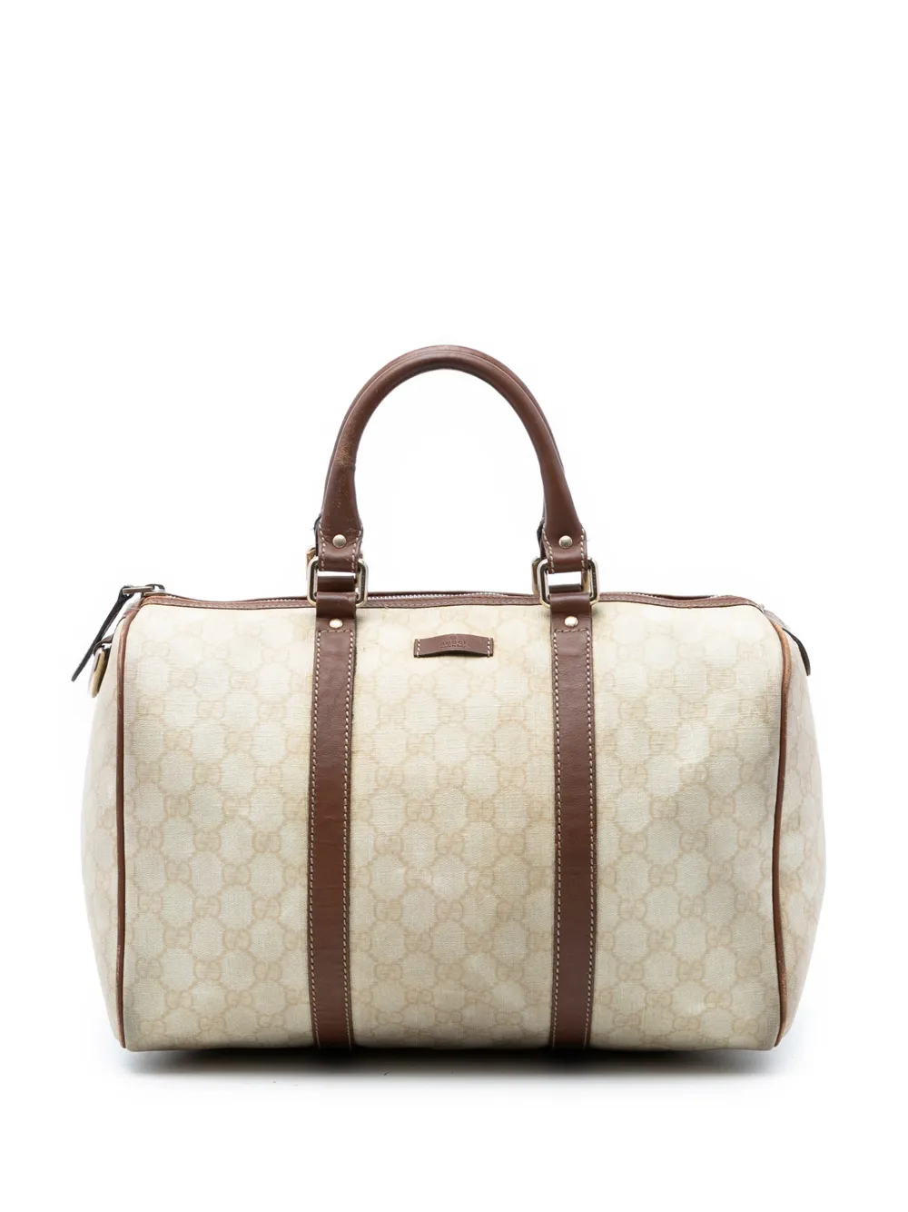 Gucci Pre-Owned 2016-2026 Medium GG Supreme Joy boston bag - Bianco