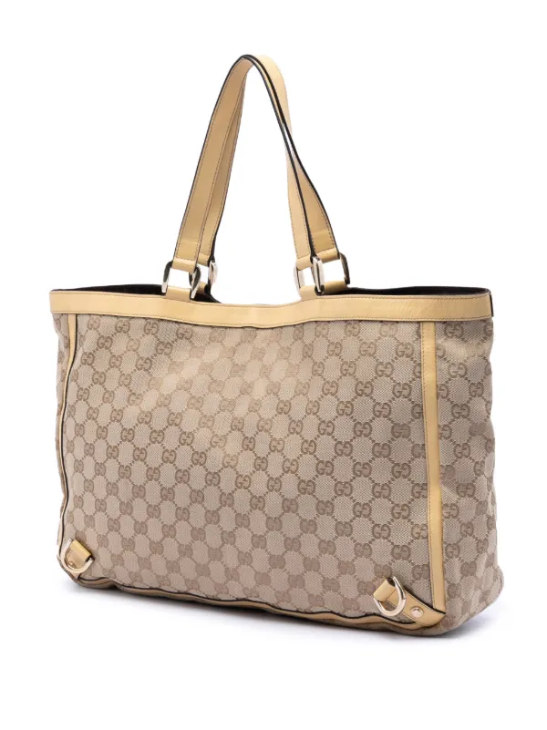 GUCCI GG キャンバス ハンドバッグ ベージュ Gucci Pre-Owned 2016-2026 GGキャンバス アビー D リング