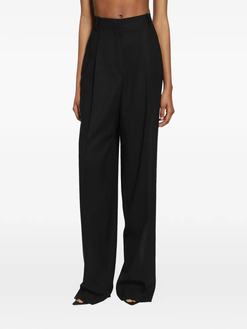 TOM FORD pleated wide-leg trousers - Schwarz