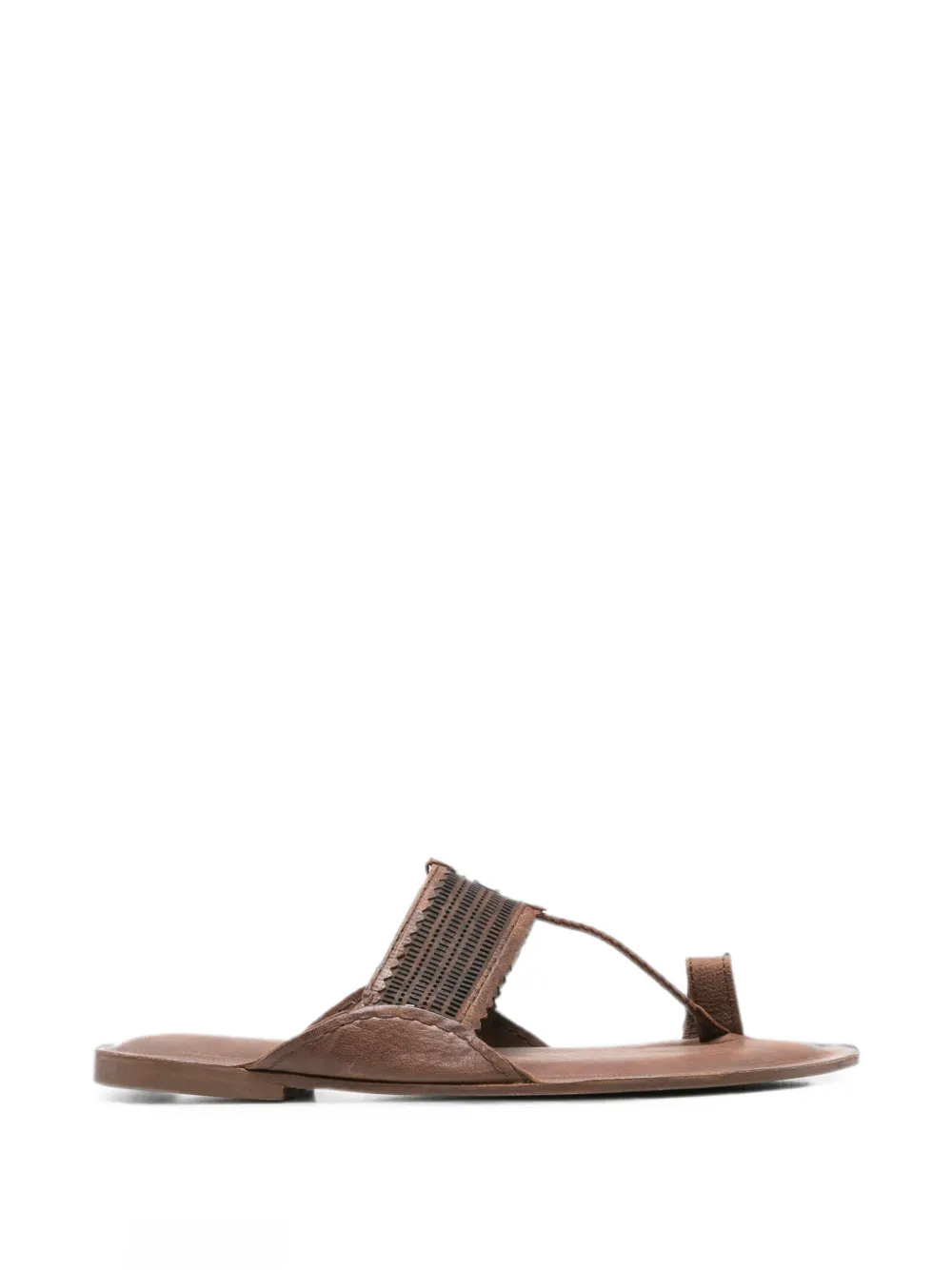 Injiri Braided Toe-loop Sandals In Brown