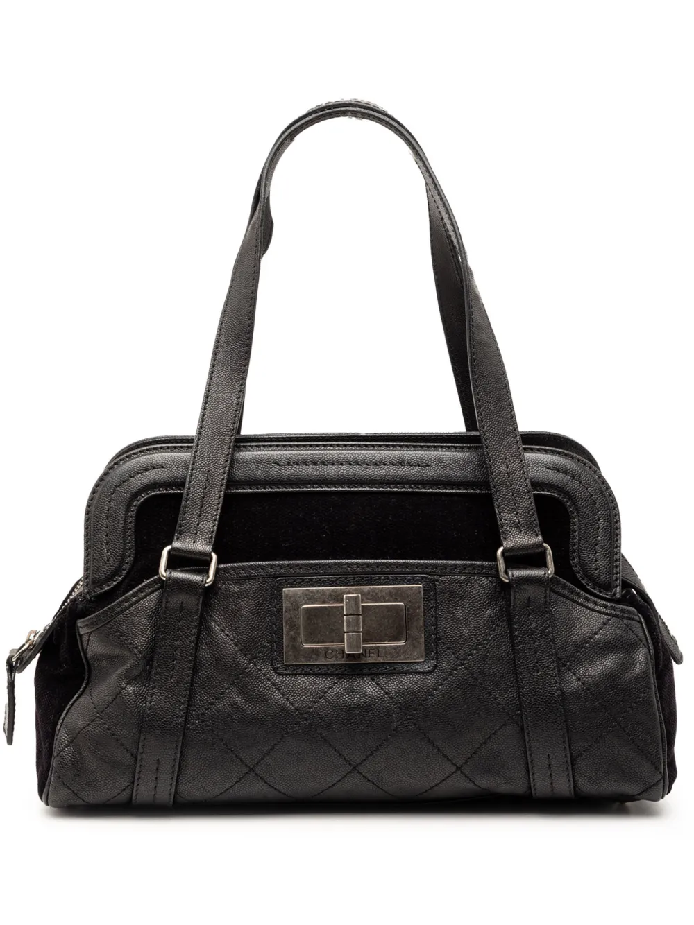 CHANEL Pre-Owned 2006-2008 Large Caviar Reissue 2.55 Bowling Bag shoulder bag - Nero