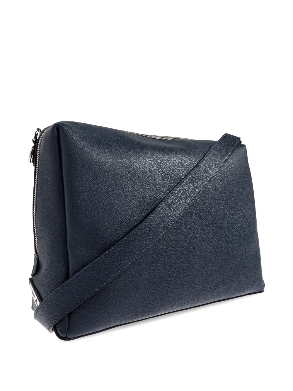FENDI Lui grote leren messengertas Blauw