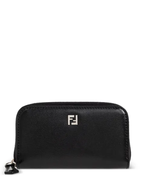 FENDI mini FF logo-plaque leather wallet