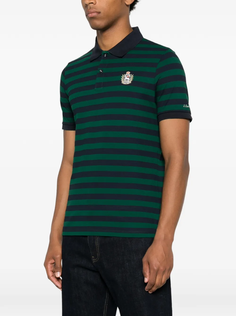  Johnny Lambs Polo A Rayas - Azul 