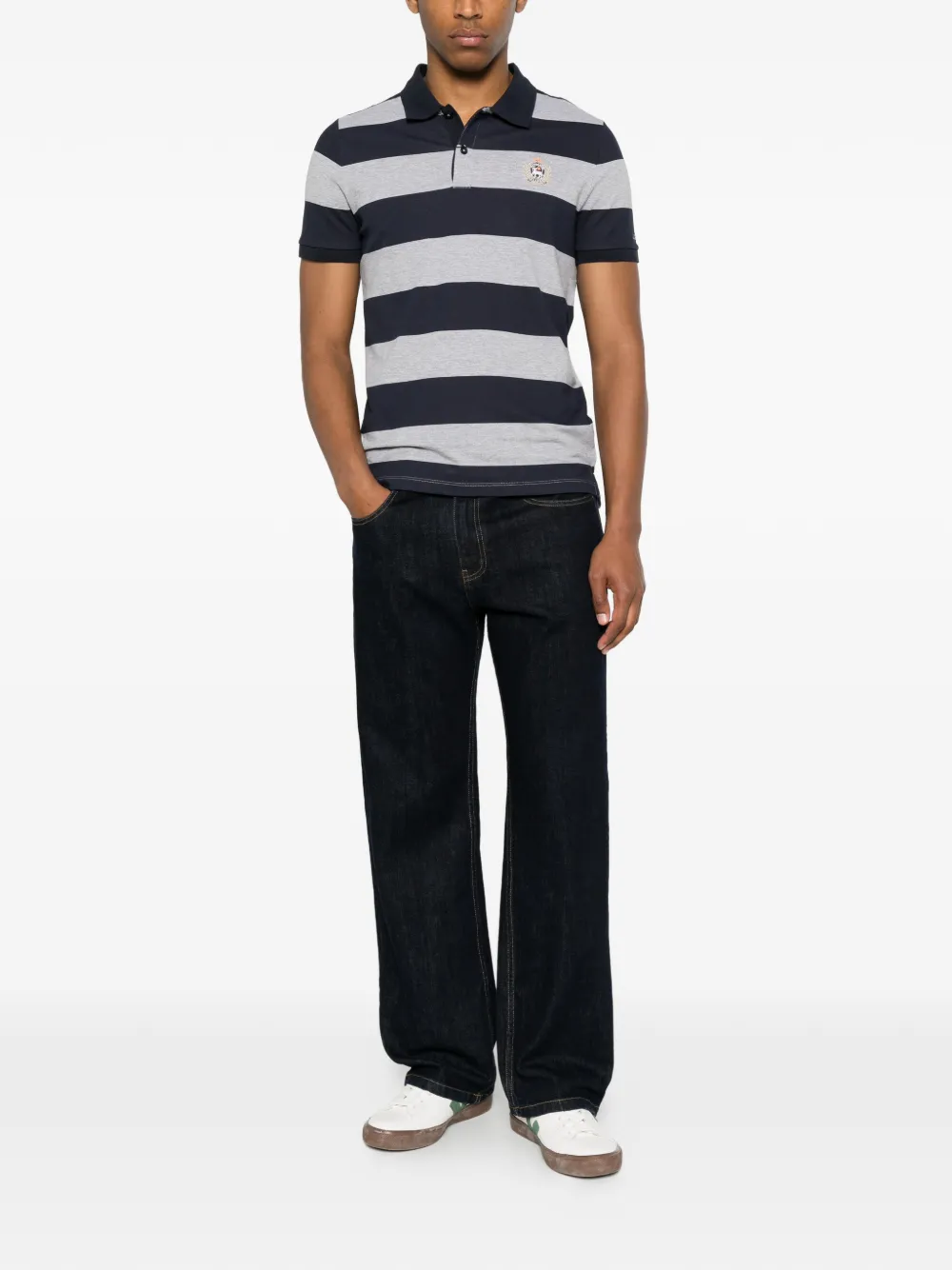  Johnny Lambs Polo A Rayas - Azul 