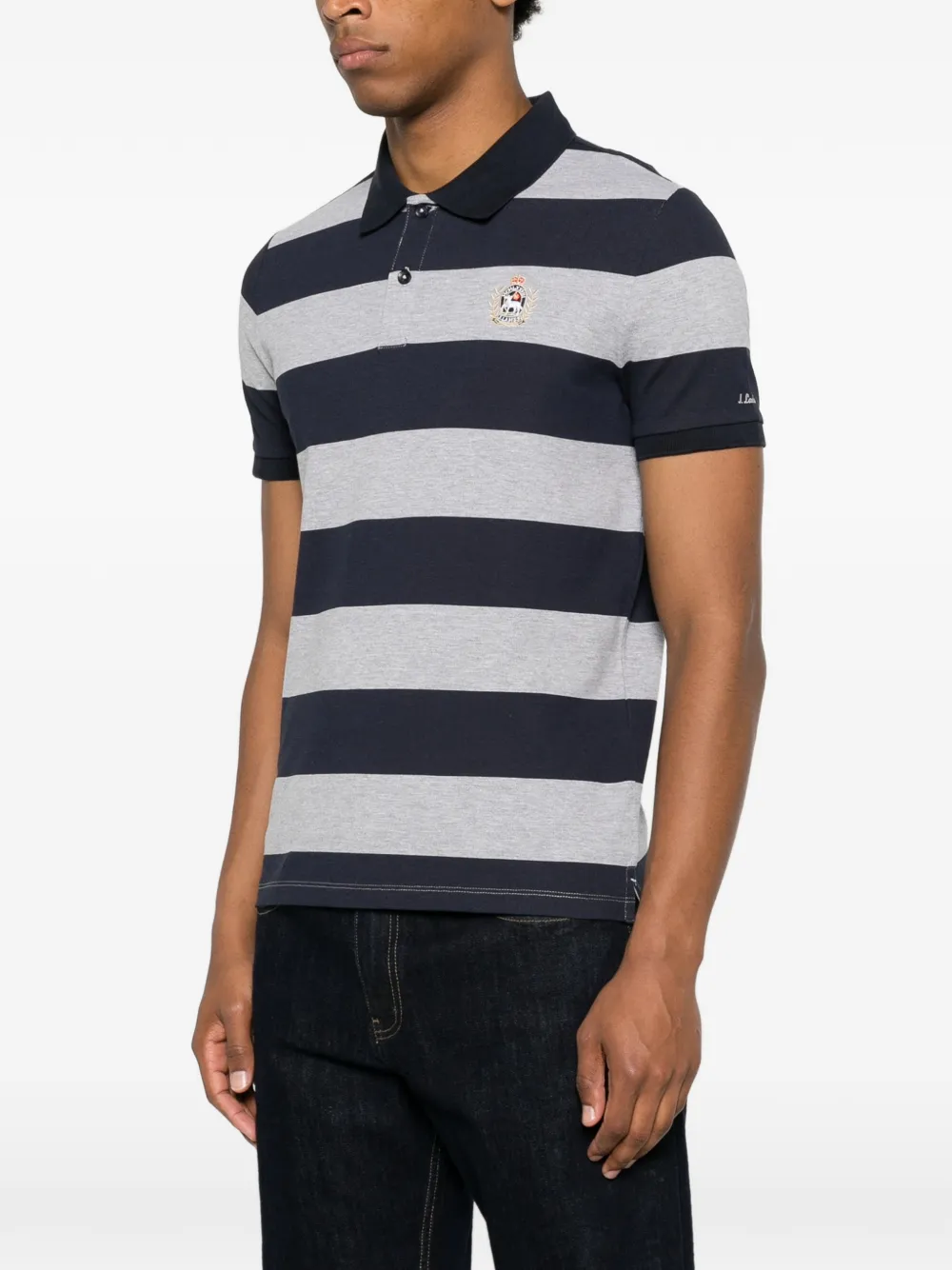  Johnny Lambs Polo A Rayas - Azul 