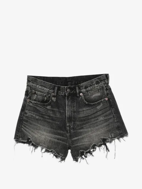 R13 distressed frayed-edge shorts