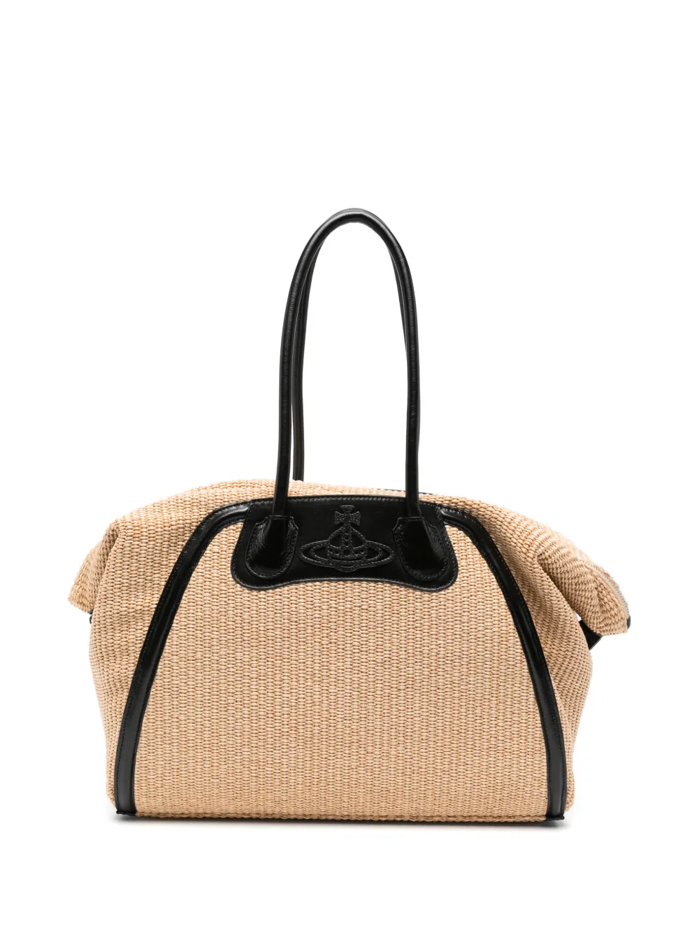 Vivienne Westwood Shirley Orb-plaque woven holdall bag - Nude
