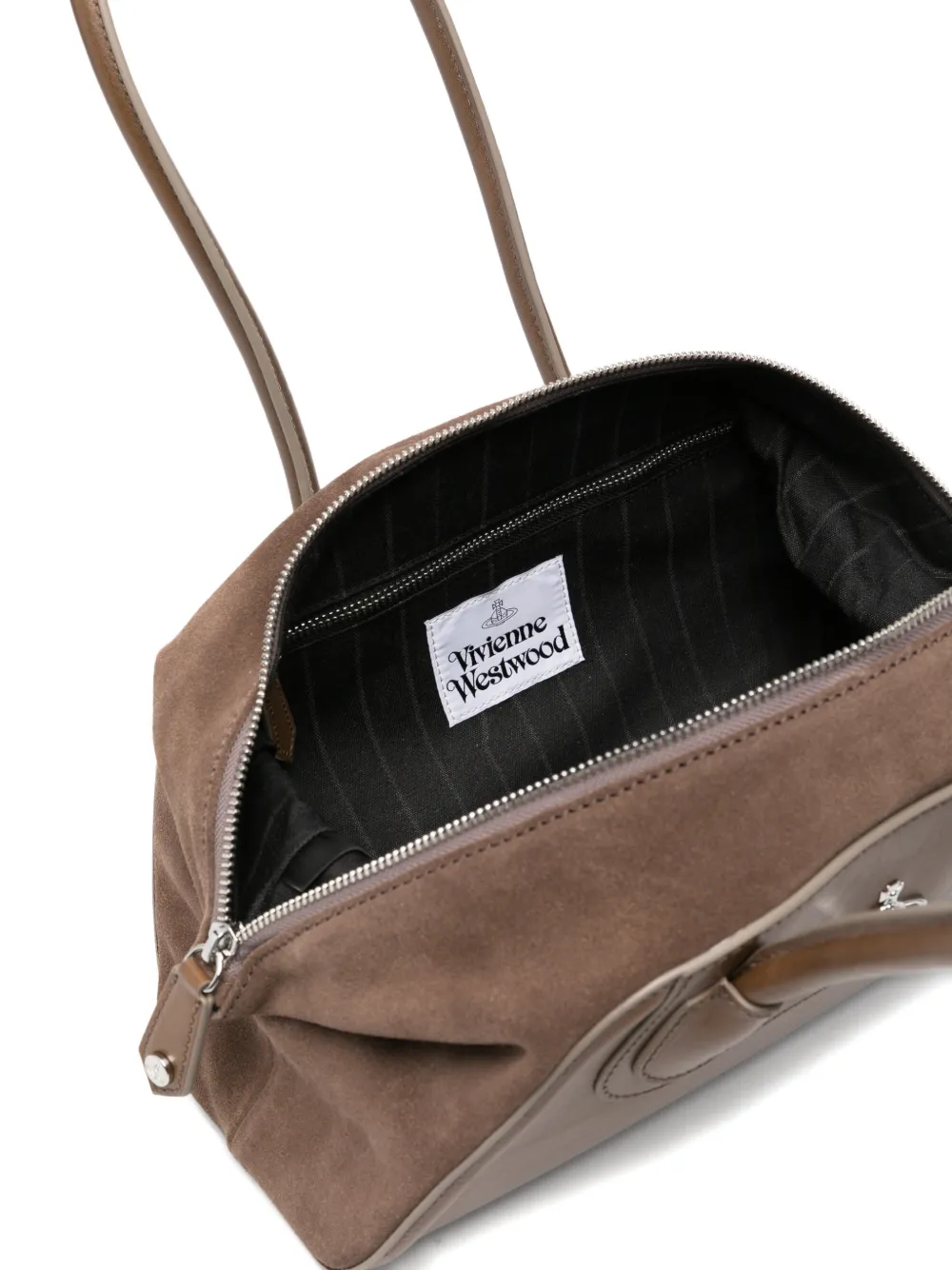 Vivienne Westwood Kleine Shirley shopper met Orb-plakkaat en vlakken Bruin