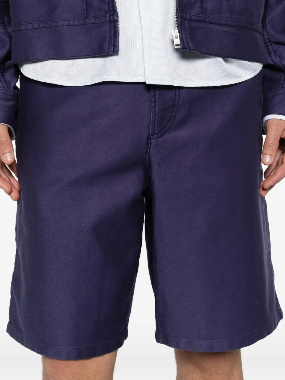 A.P.C. Moleskine straight shorts Blauw