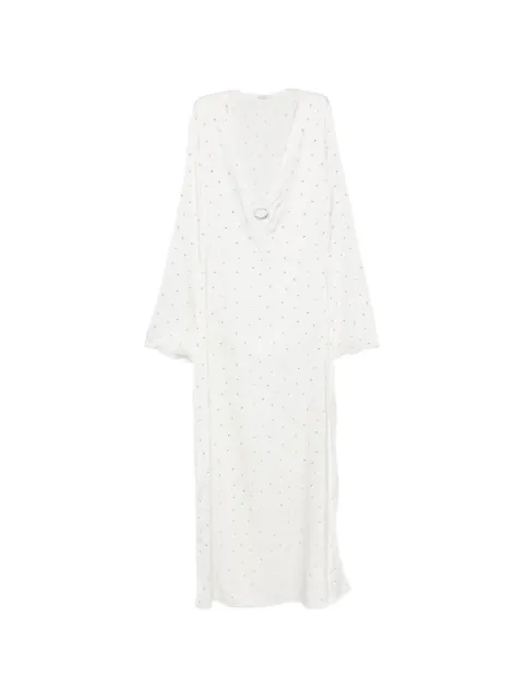 Oséree crystal-embellished ring-detail maxi dress