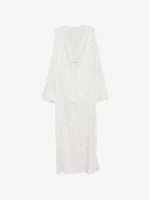 Oséree crystal-embellished ring-detail maxi dress