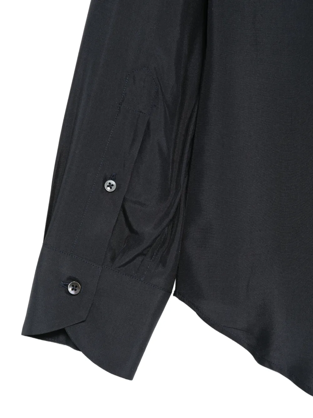 Canali Zijden overhemd Blauw