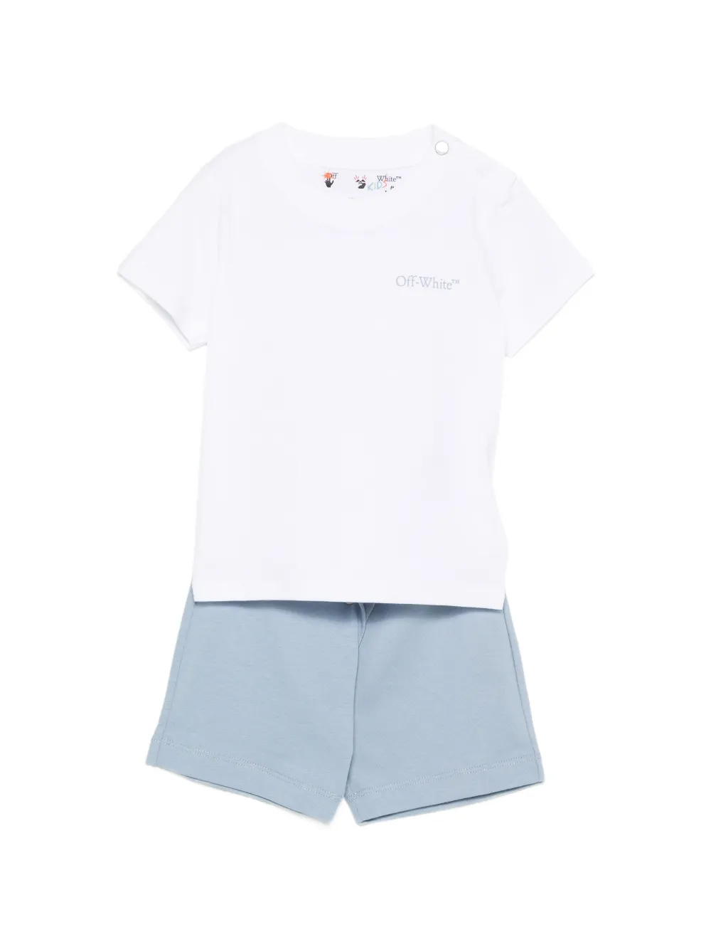 Off-White Kids logo-print shorts set