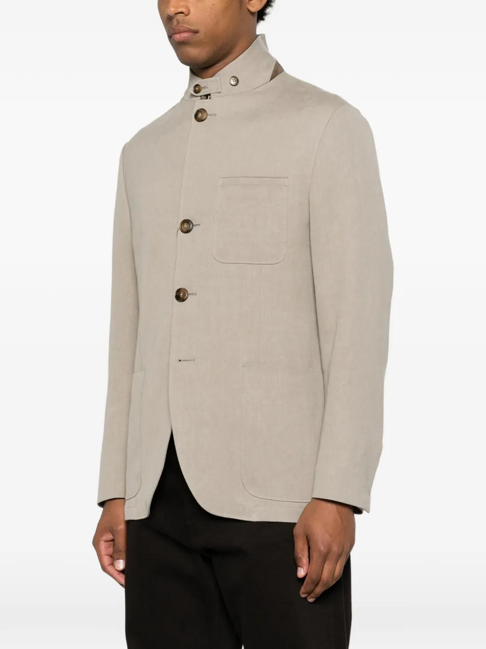 Canali Jack met hoge hals Grijs
