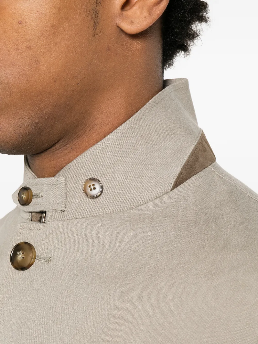 Canali Jack met hoge hals Grijs