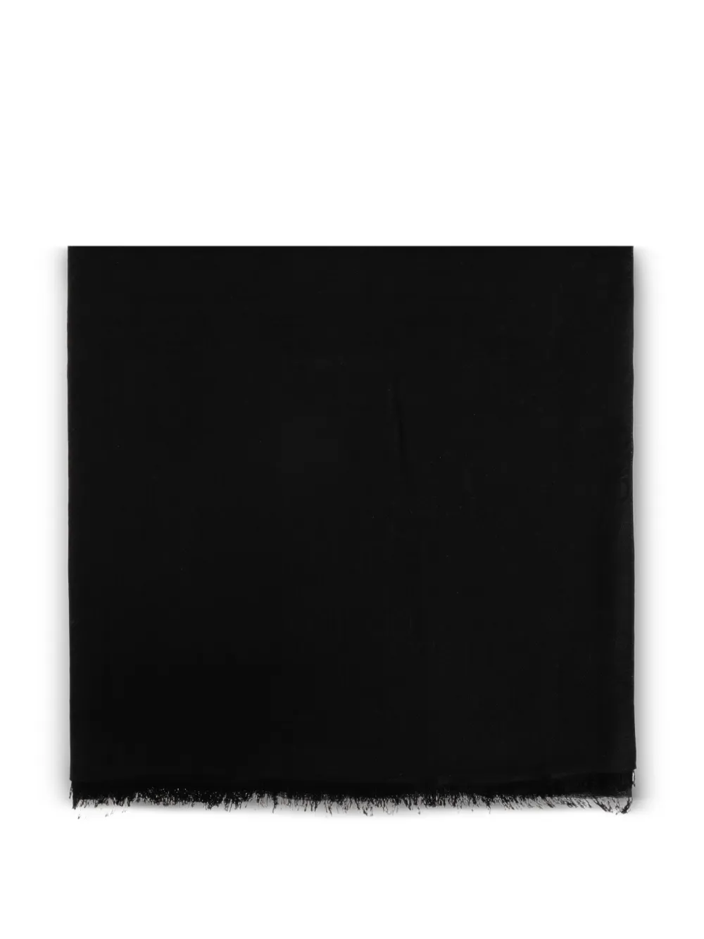 Ferragamo Gancini-monogram frayed scarf - Schwarz