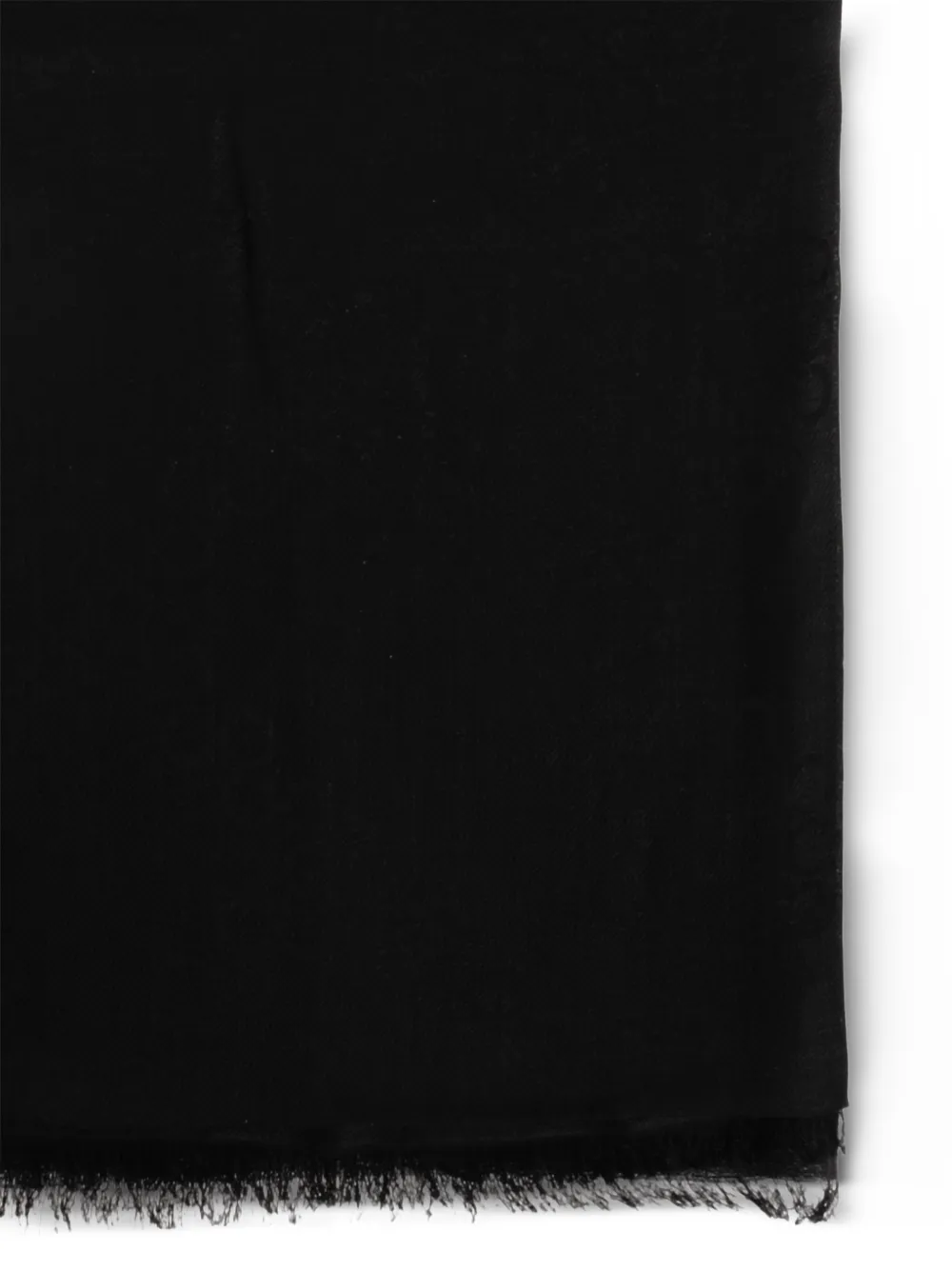 Ferragamo Sjaal met Gancini-monogram en franje Zwart