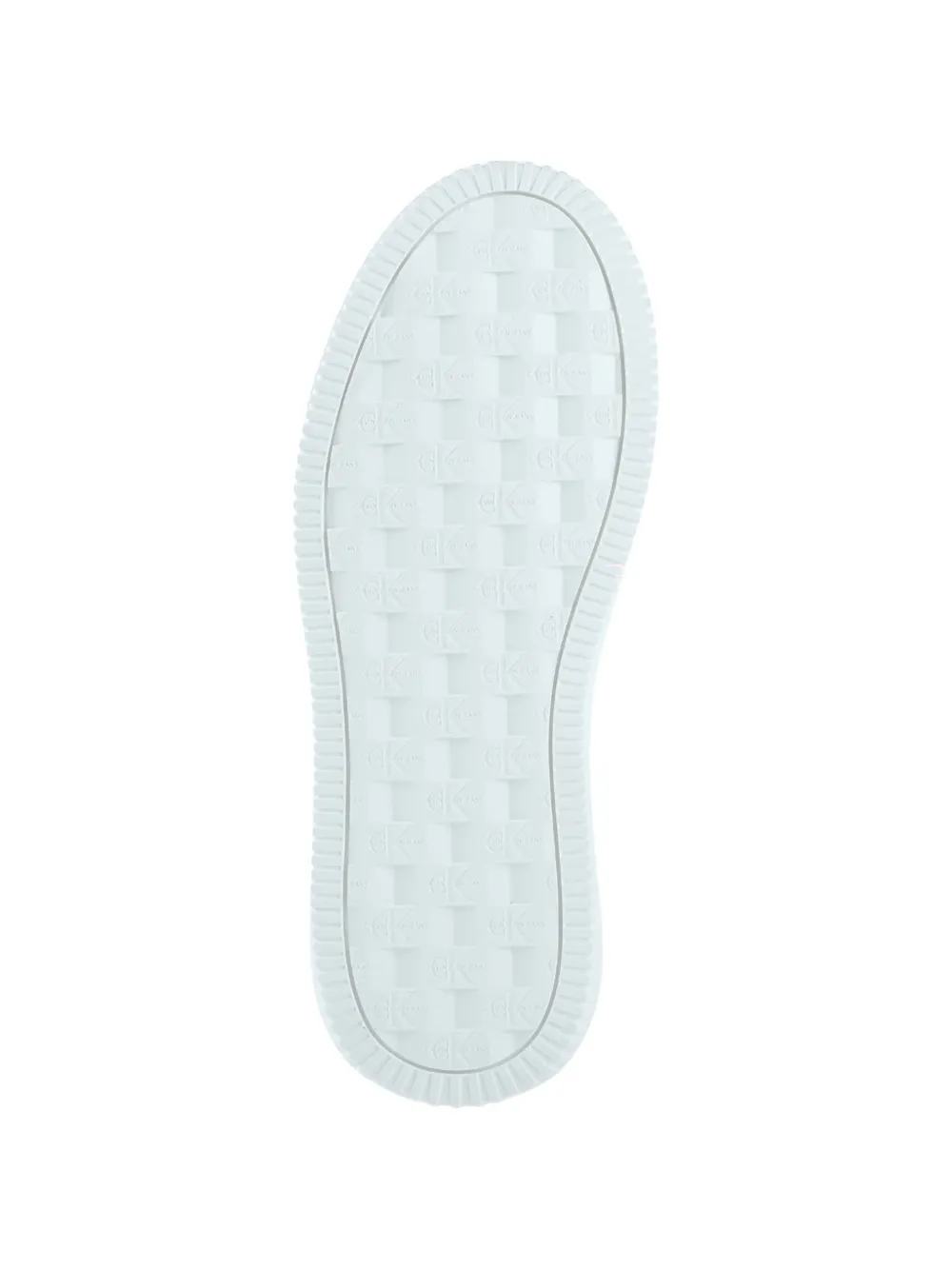 Calvin Klein logo-print leather sneakers Wit