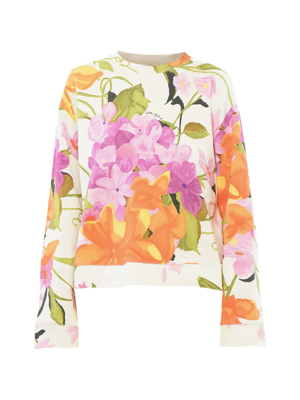 Viktor & Rolf floral-pattern sweatshirt - Nude