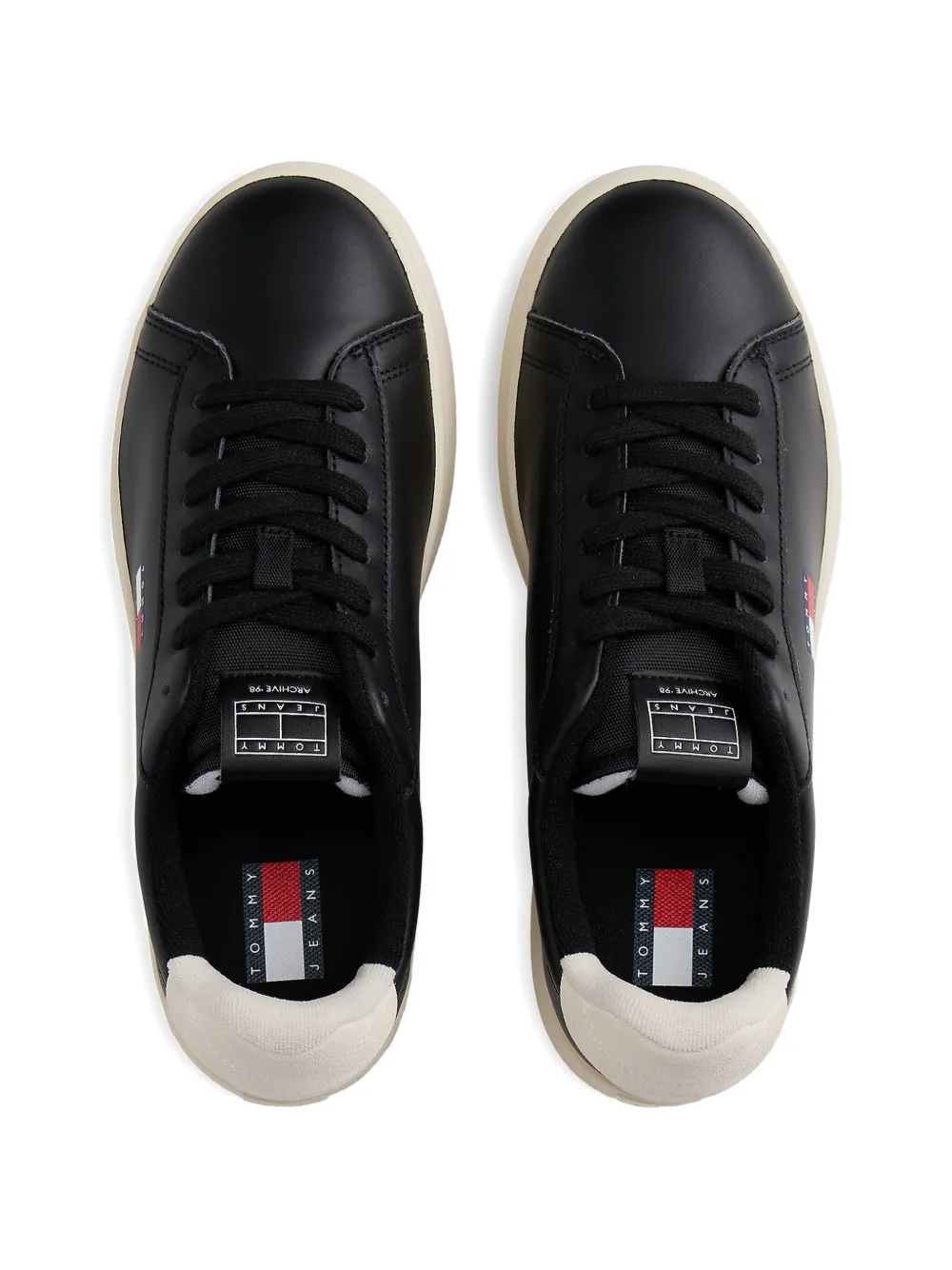 Tommy Hilfiger logo-print sneakers Zwart
